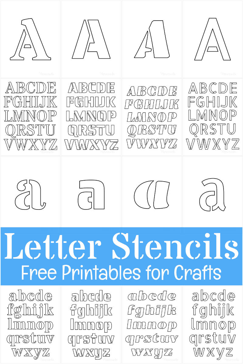 Free Printable Letter Stencils For Crafts in Free Printable Alphabet Stencils Template