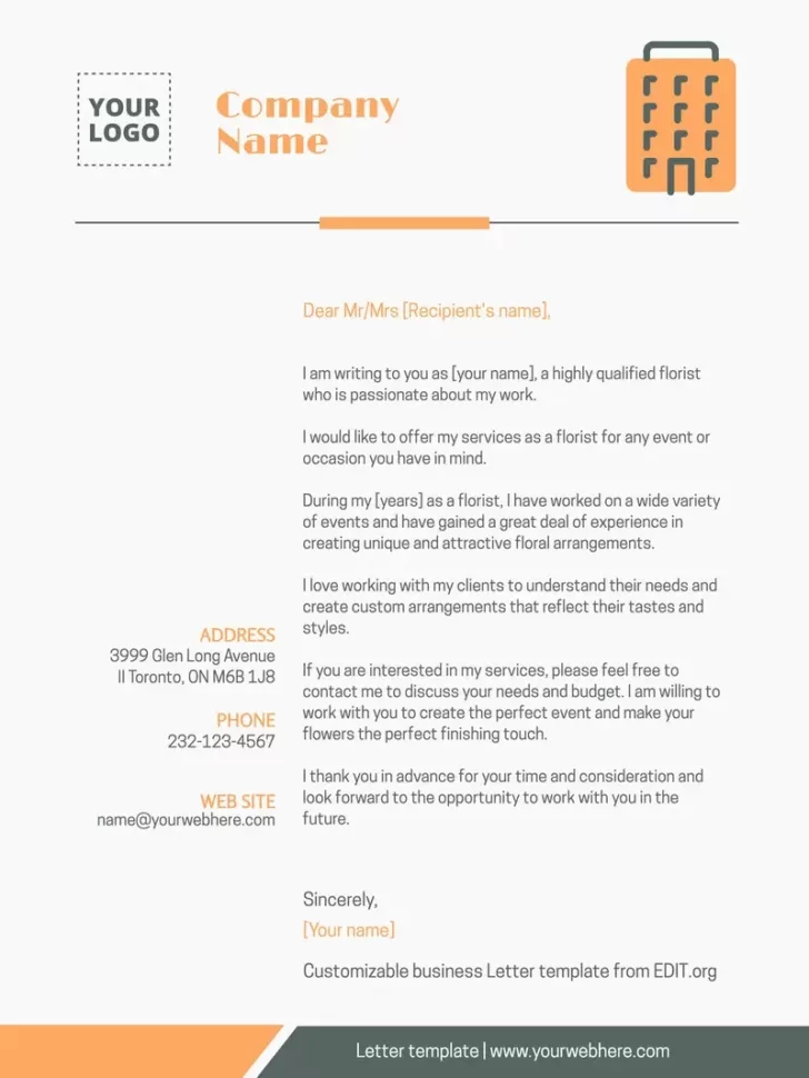 Free Printable Business Letter Template
