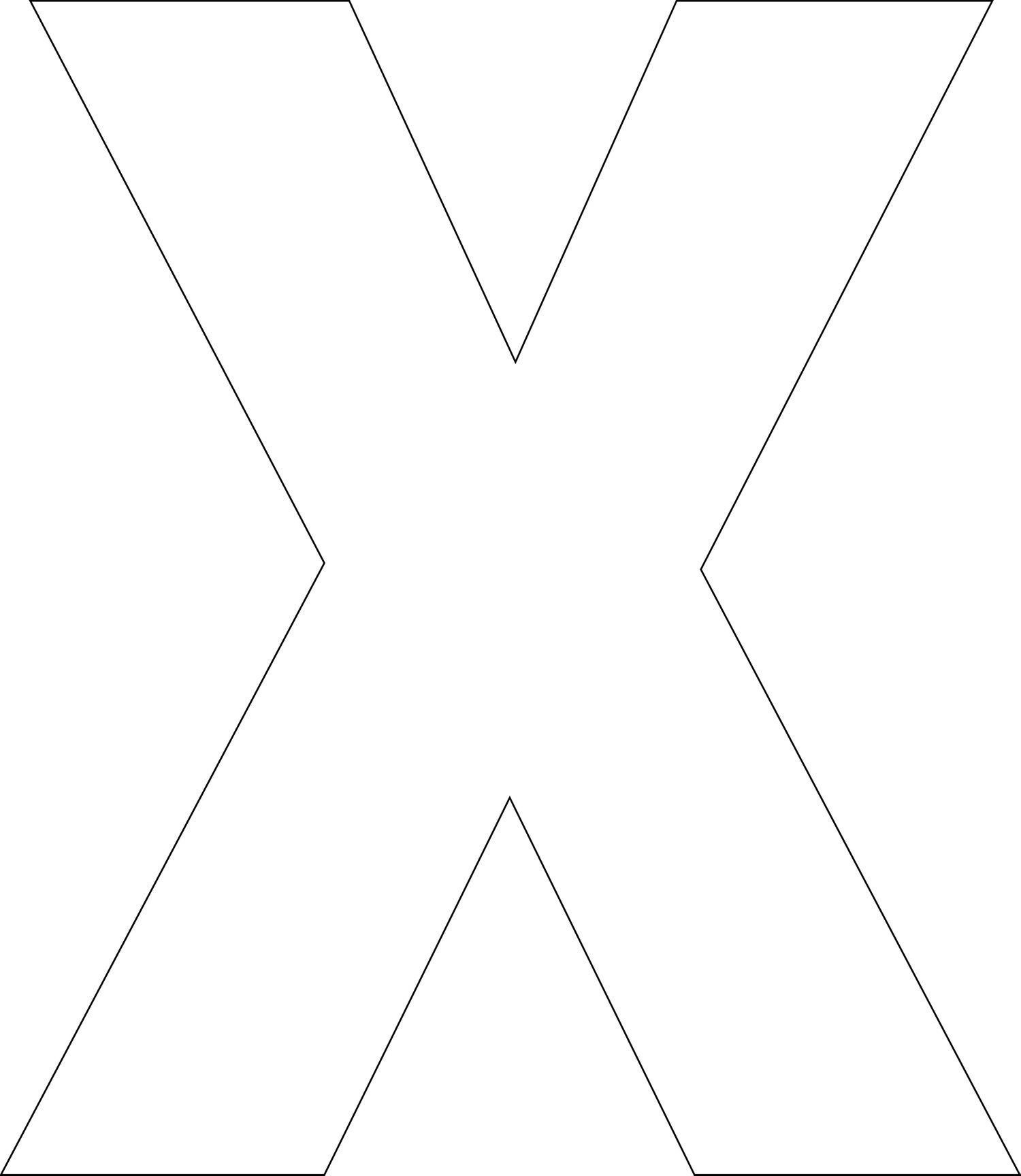 Free Printable Letters Template: Uppercase Alphabet in Free Printable 6 Inch Letter Template
