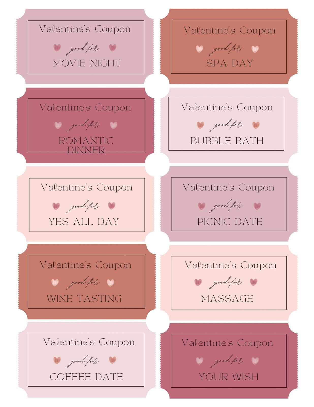 Free Printable Love Coupon Templates | Canva within Free Printable Coupon Book Template For Boyfriend