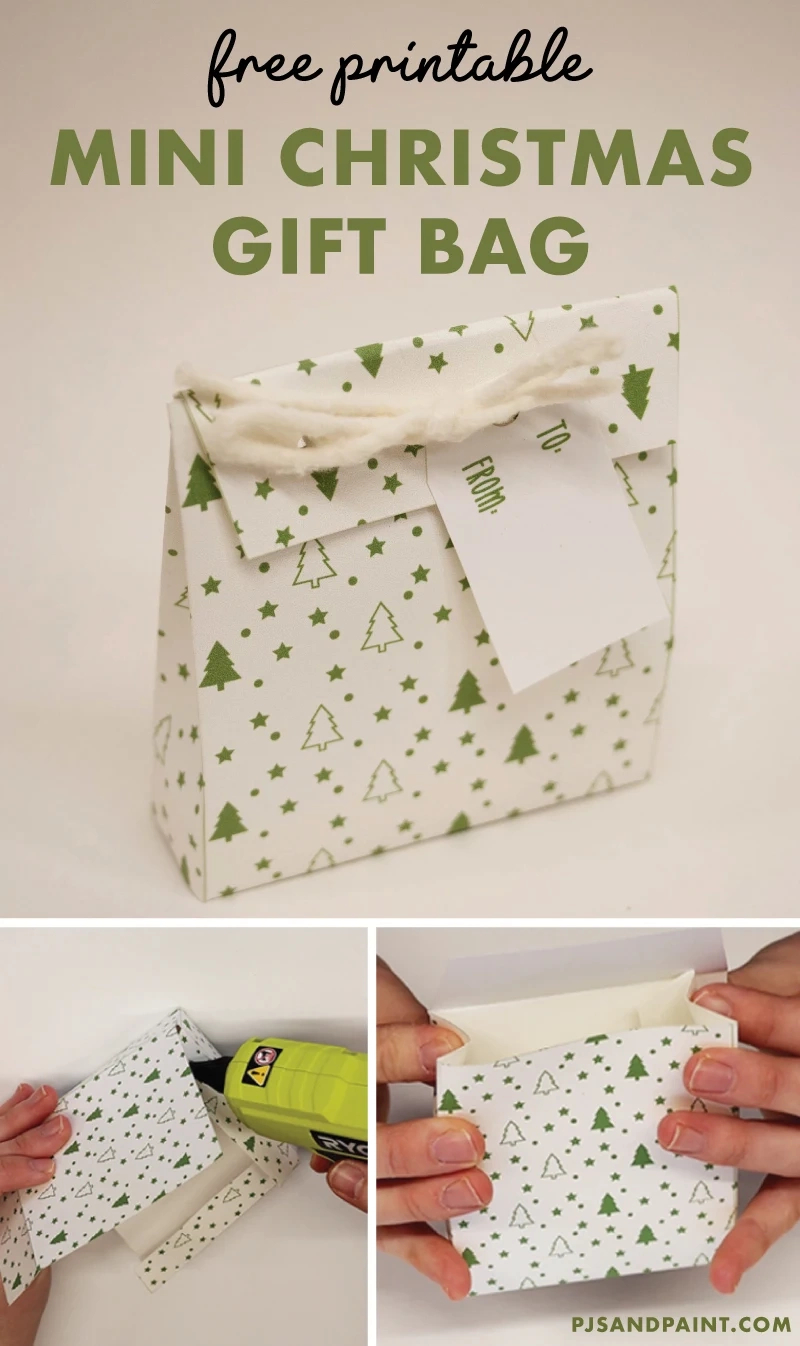 Free Printable Mini Christmas Gift Bag - Pjs And Paint with regard to Free Printable Gift Bag Template