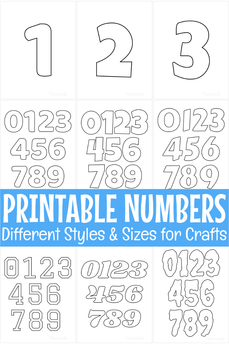 Free Printable Numbers For Crafts regarding Free Printable 6 Inch Number Template