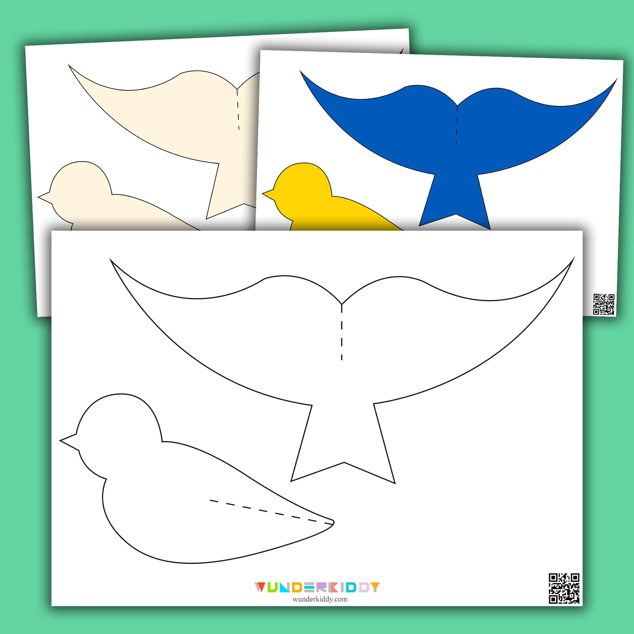 Free Printable Paper Craft Birds Template Diy For Kids inside Free Printable 3D Bird Template