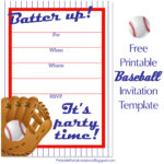 Free Printable Party Invitations: Free Baseball Birthday Intended For Free Printable Baseball Invitation Template