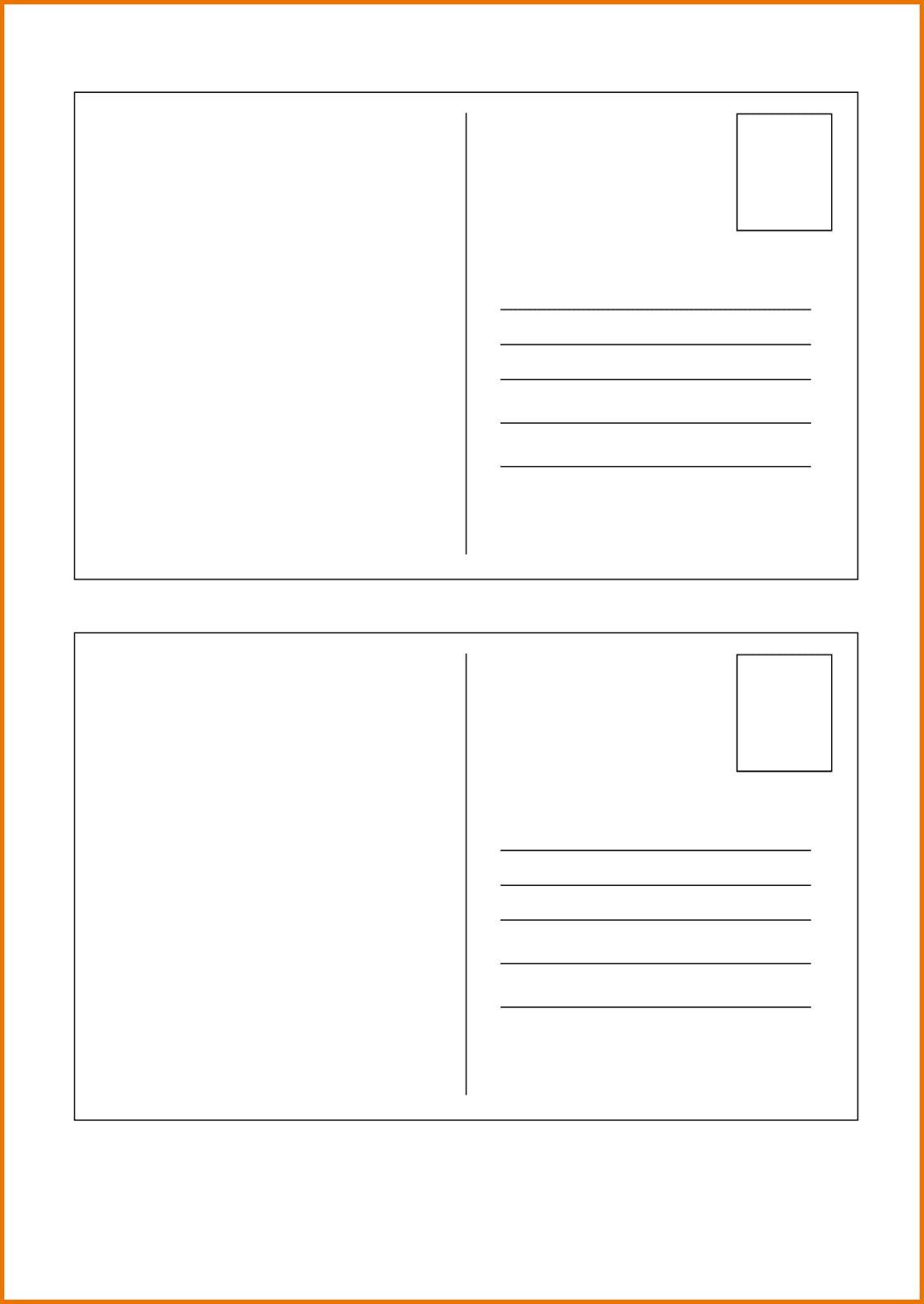 Free Printable Postcard Templates Pertaining To Microsoft Word 4X6 within Free Printable 4X6 Postcard Template