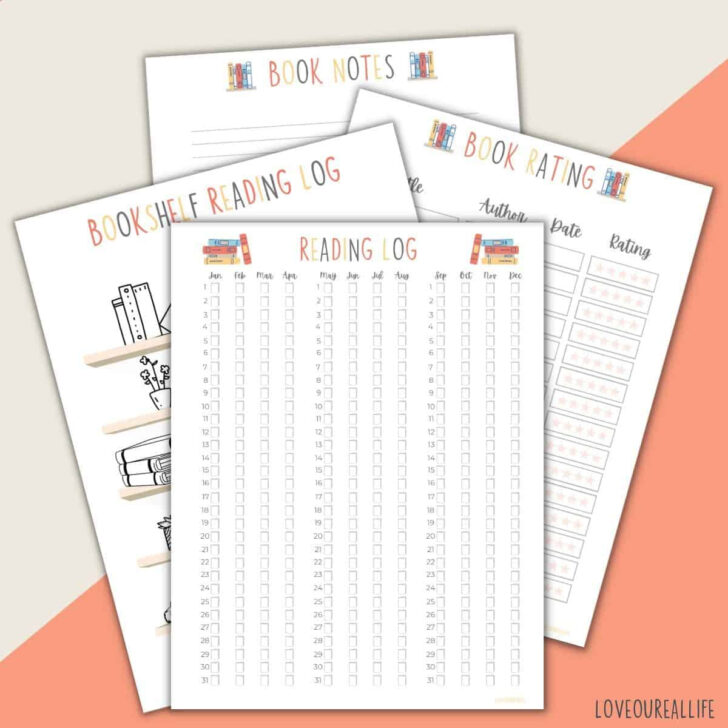 Free Printable Bullet Journal Books to Read Template