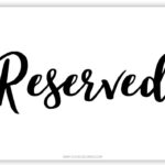 Free Printable Reserved Sign (Free Pdf Download)   Simply Love Regarding Free Printable Double Sided Reserved Sign Template