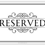 Free Printable Reserved Sign (Free Pdf Download)   Simply Love Within Free Printable Double Sided Reserved Sign Template