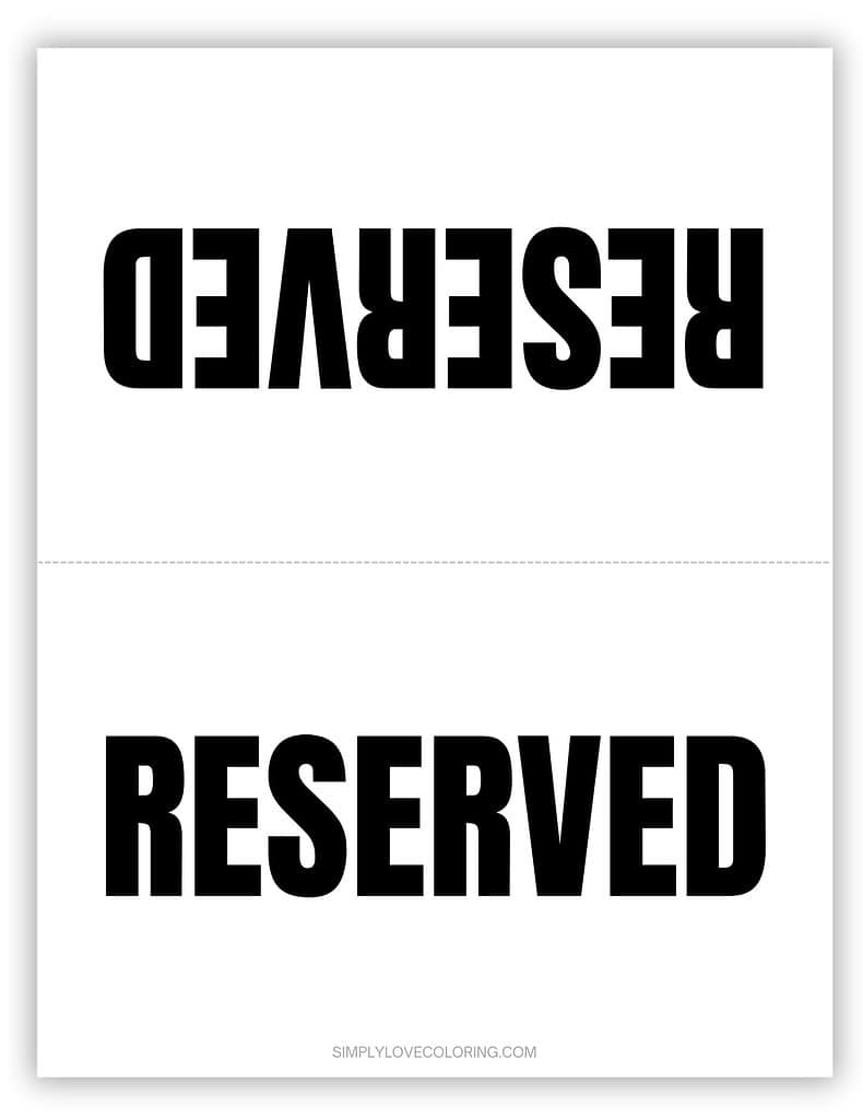 Free Printable Reserved Sign (Free Pdf Download) - Simply Love within Free Printable Double Sided Reserved Sign Template