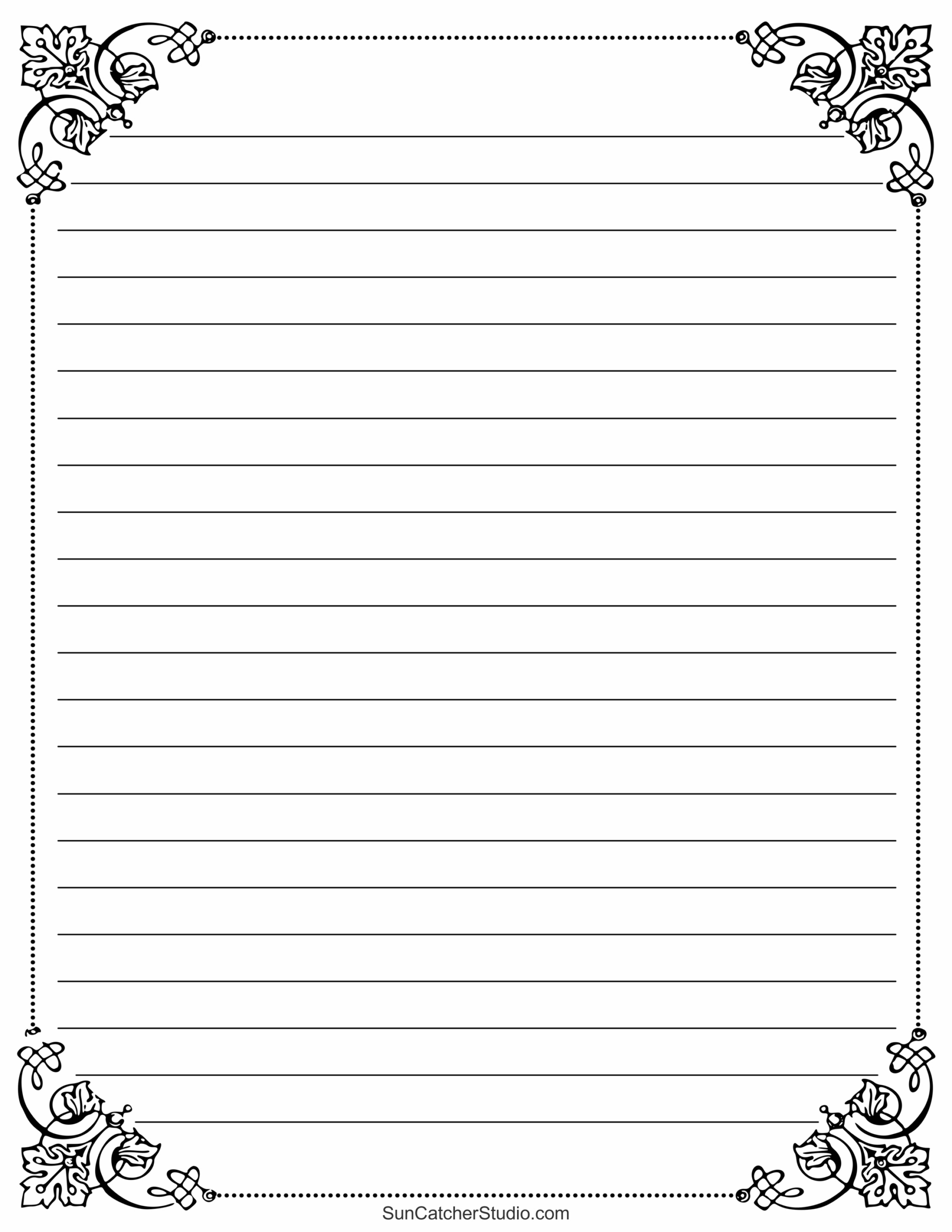 Free Printable Stationery And Lined Letter Writing Paper – Free in Free Printable Elegant Stationery Template