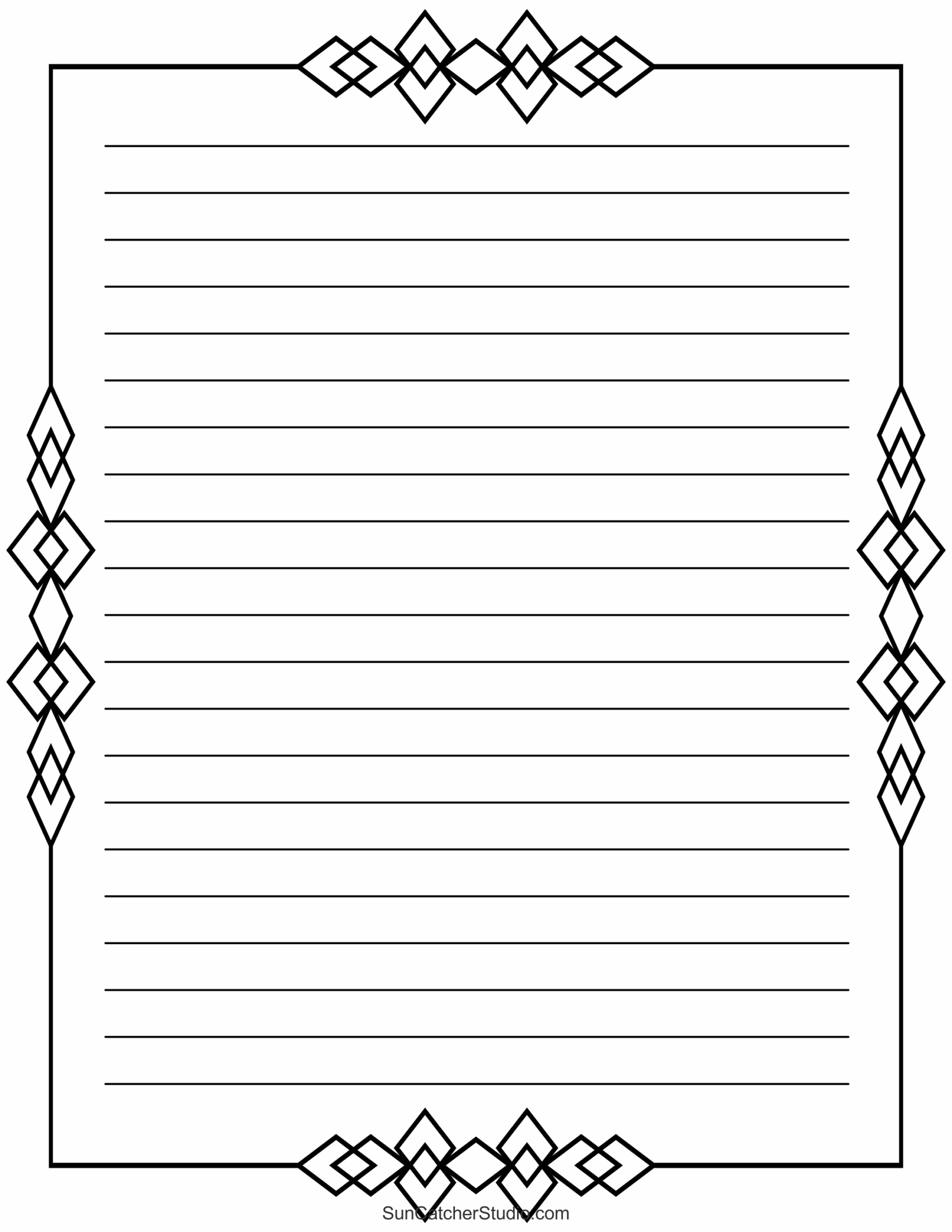 Free Printable Stationery And Lined Letter Writing Paper – Free with Free Printable Elegant Stationery Template