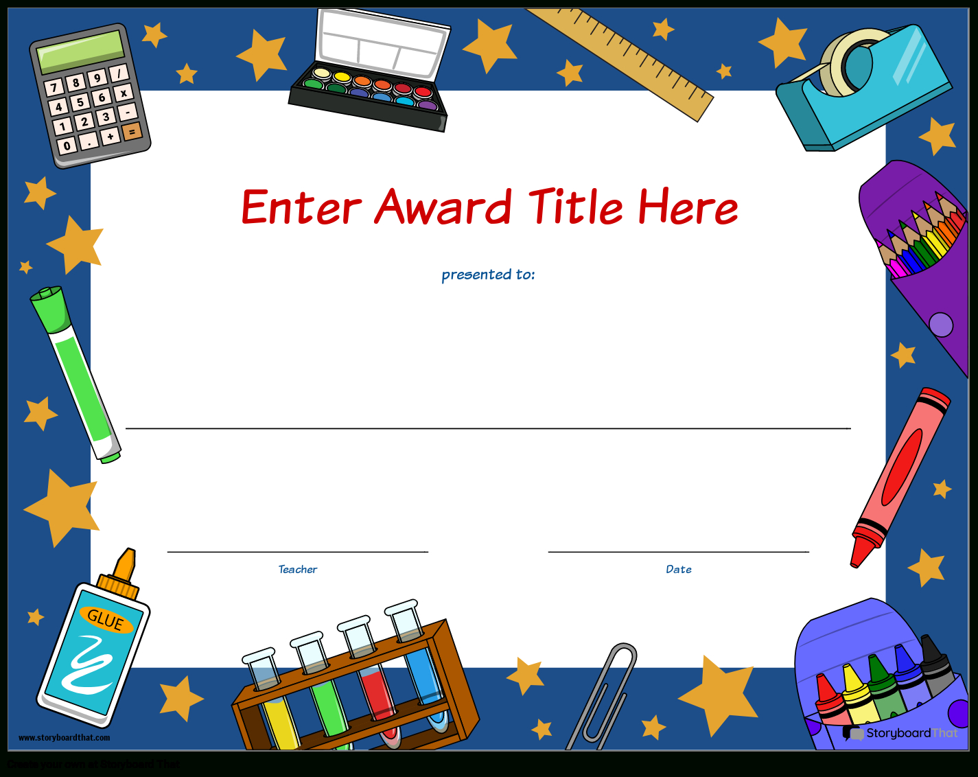 Free Printable Student Certificate And Award Templates throughout Free Printable Award Template For Students