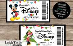 Free Printable Surprise Disney Tickets for Free Printable Disney Ticket Template