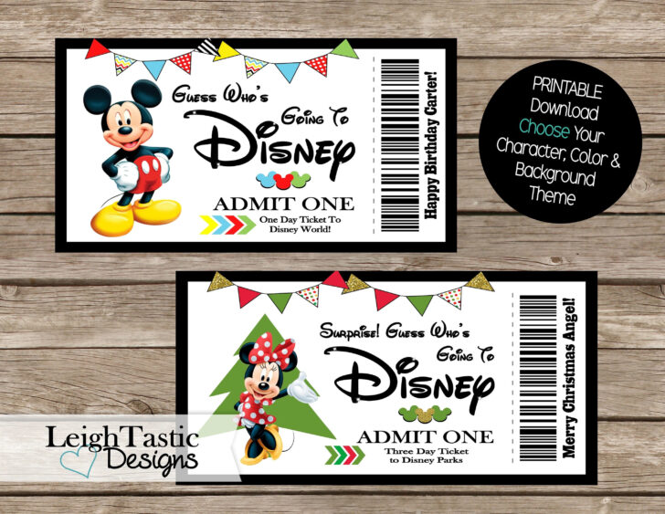 Free Printable Disney Ticket Template