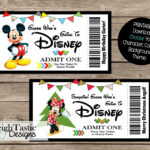 Free Printable Surprise Disney Tickets With Free Printable Disney World Ticket Template