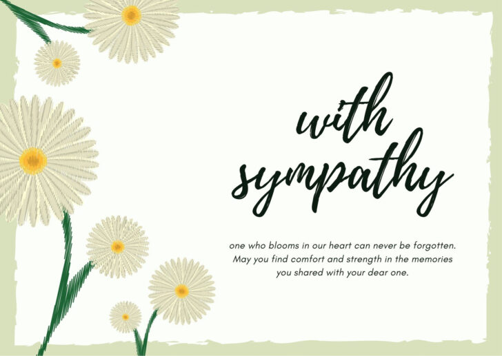 Free Printable Condolences Card Template