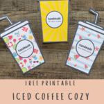 Free Printable Template For Iced Coffee Cozy — Clickety Sticks In Free Printable Coffee Cozy Template