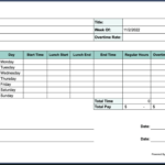 Free Printable Timesheet Templates (Excel, Word, Pdf) Regarding Free Printable Employee Timesheet Template