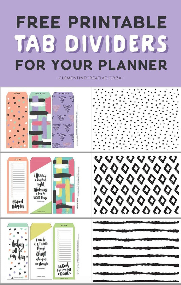 Free Printable Divider Tabs Template