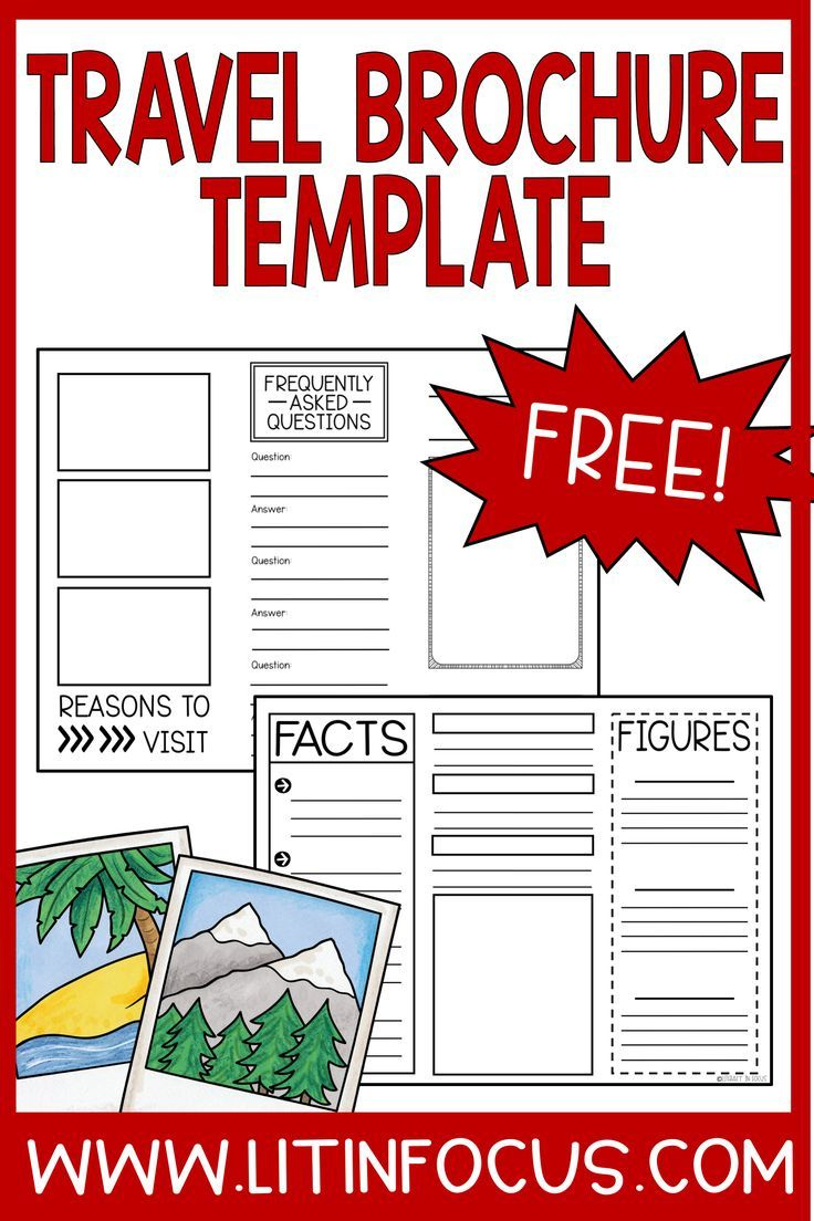 Free Printable Trifold Travel Brochure Template For Elementary And regarding Free Printable Brochure Template For Students