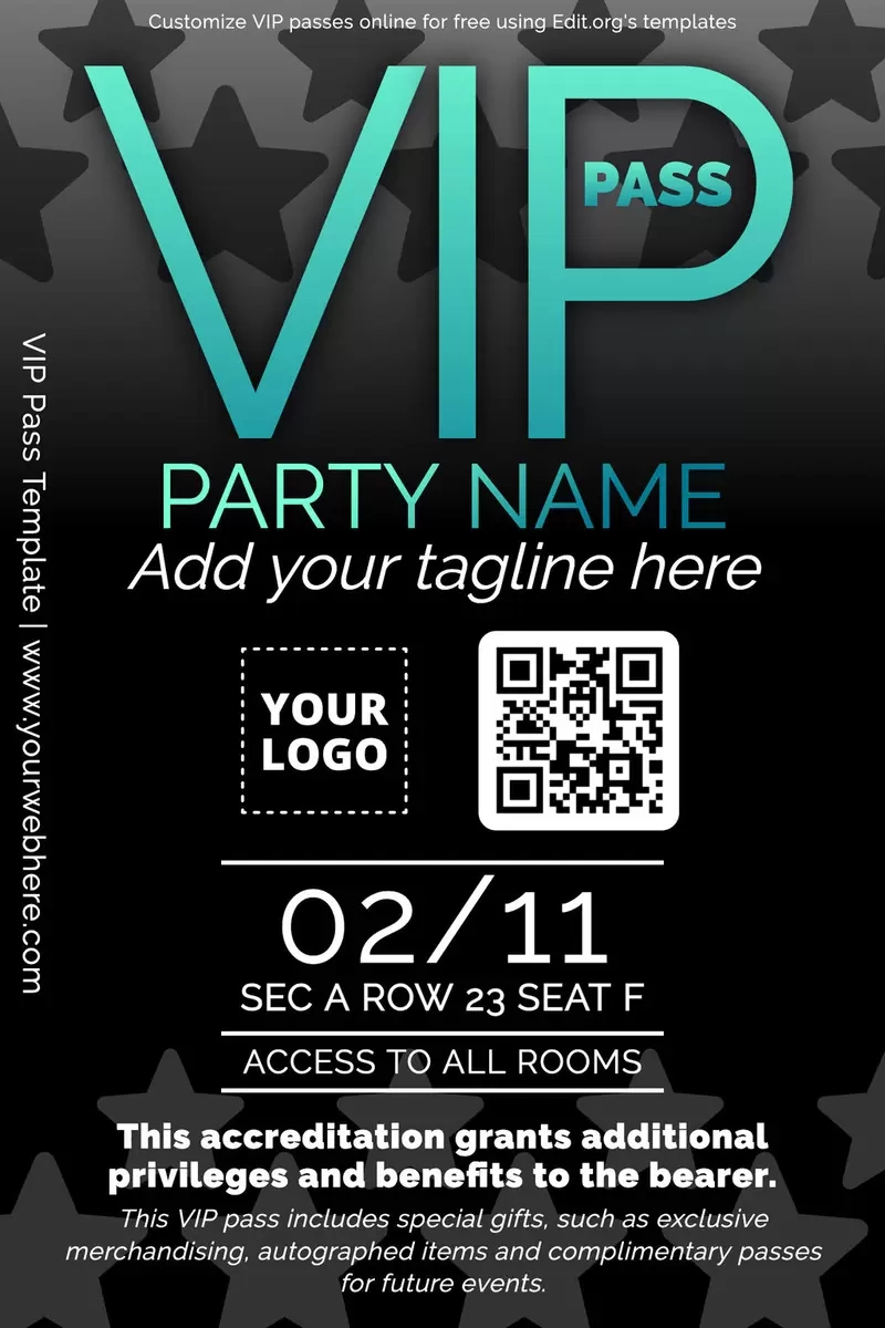 Free Printable Vip Pass Templates regarding Free Printable Backstage Pass Template