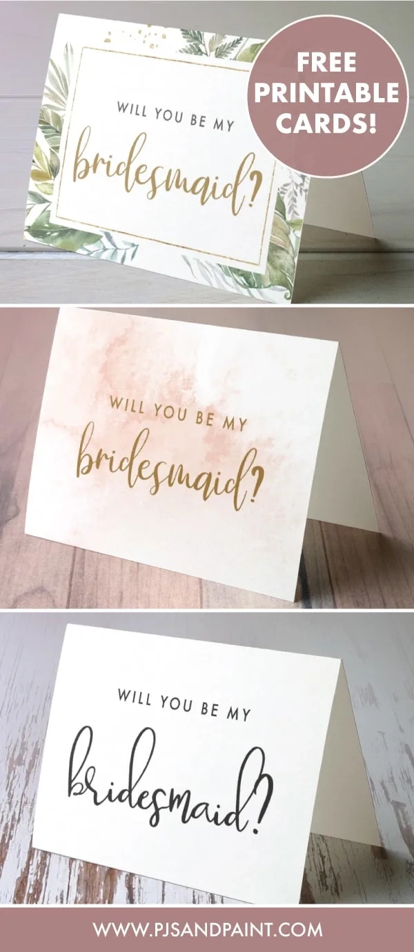 Free Printable Will You Be My Bridesmaid Cards - Pjs And Paint intended for Free Printable Bridesmaid Proposal Template