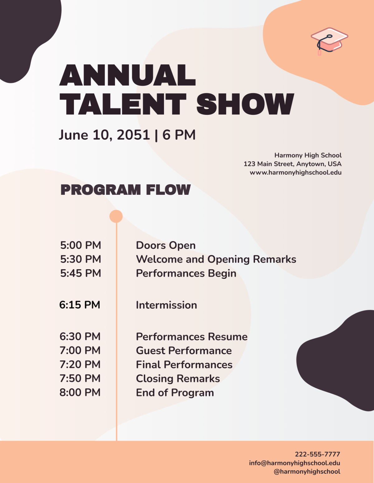 Free Program Templates, Editable And Printable in Free Printable Event Program Template