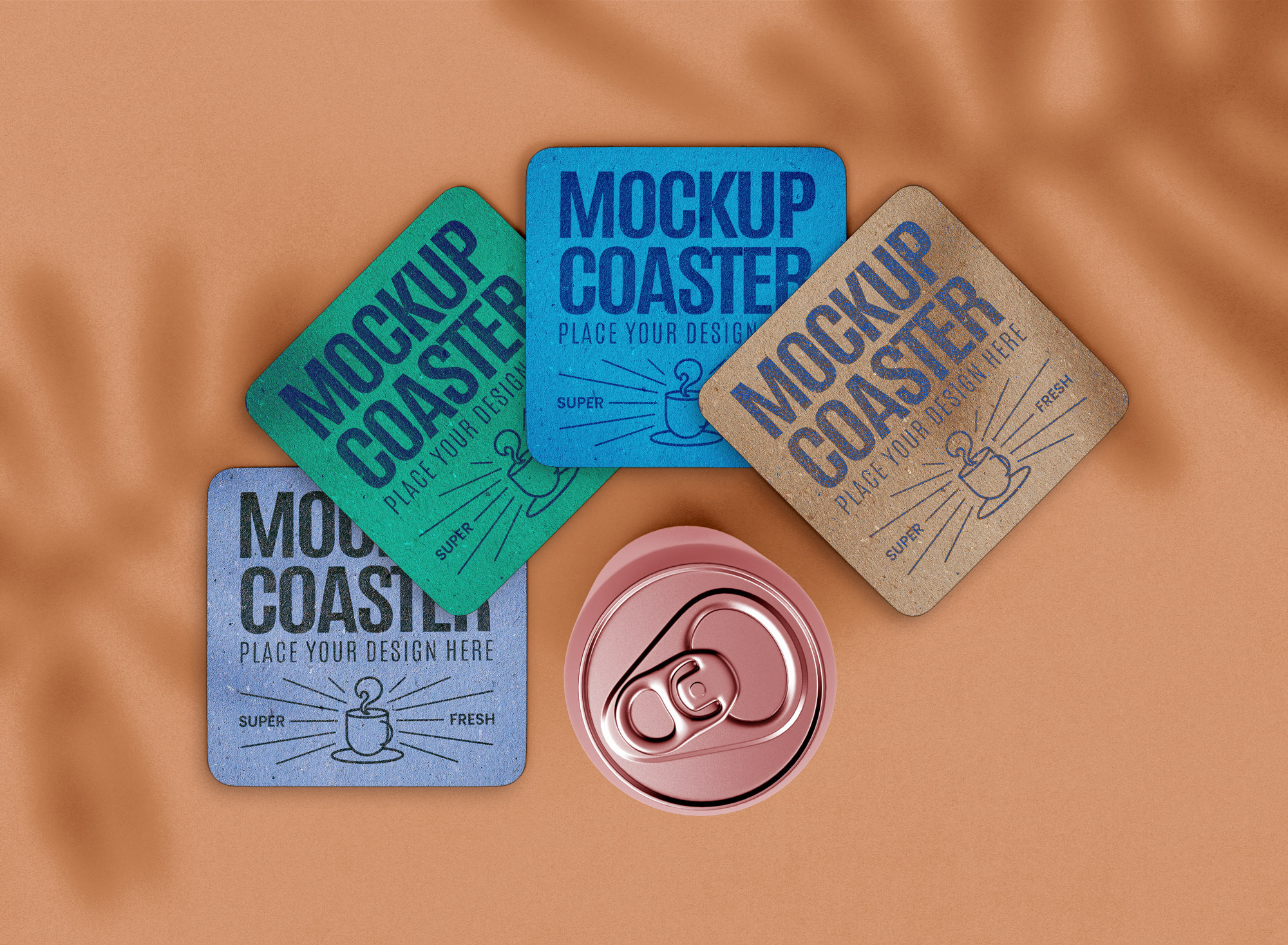 Free Rounded Square Coaster Mockup | Mockuptree within Free Printable Drink Coaster Template