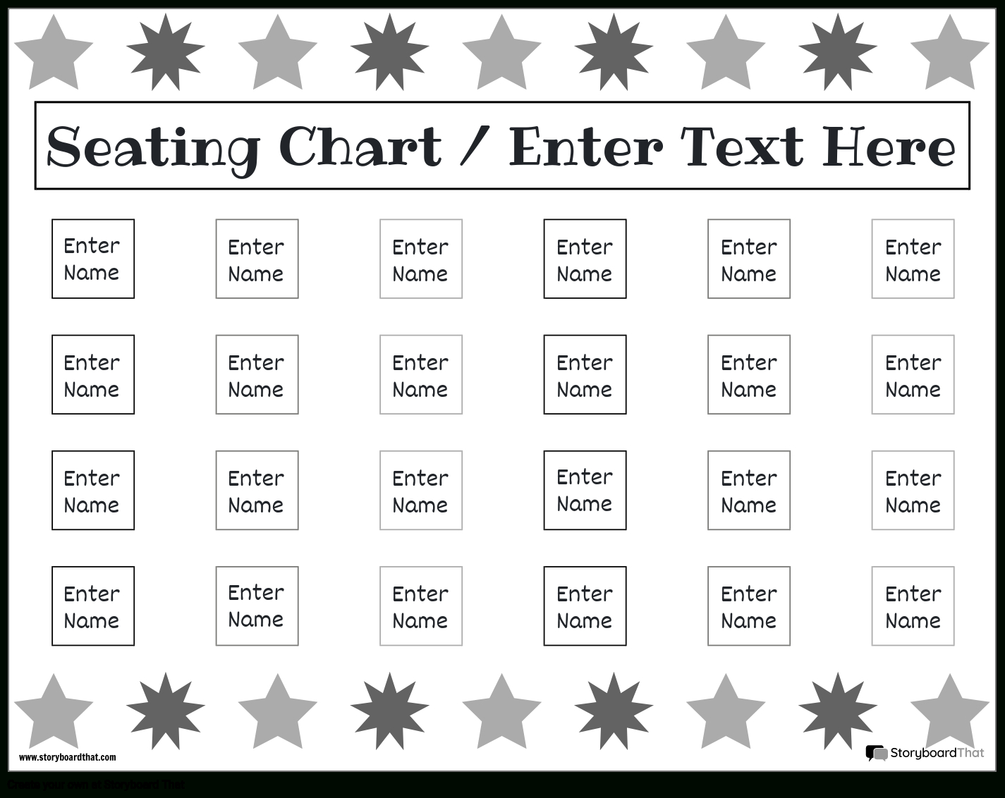 Free Seating Chart Templates: Chart Maker For The Classroom intended for Free Printable Classroom Seating Chart Template