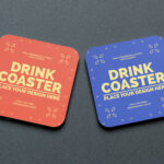 Free Square Drink Coaster Mockup| Mockuptree With Free Printable Drink Coaster Template