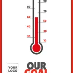 Free Thermometer Goal Tracker Templates Within Free Printable Fundraising Thermometer Template
