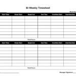 Free Timesheet Templates: Download Daily, Weekly, And Monthly Time With Regard To Free Printable Bi Weekly Timesheet Template