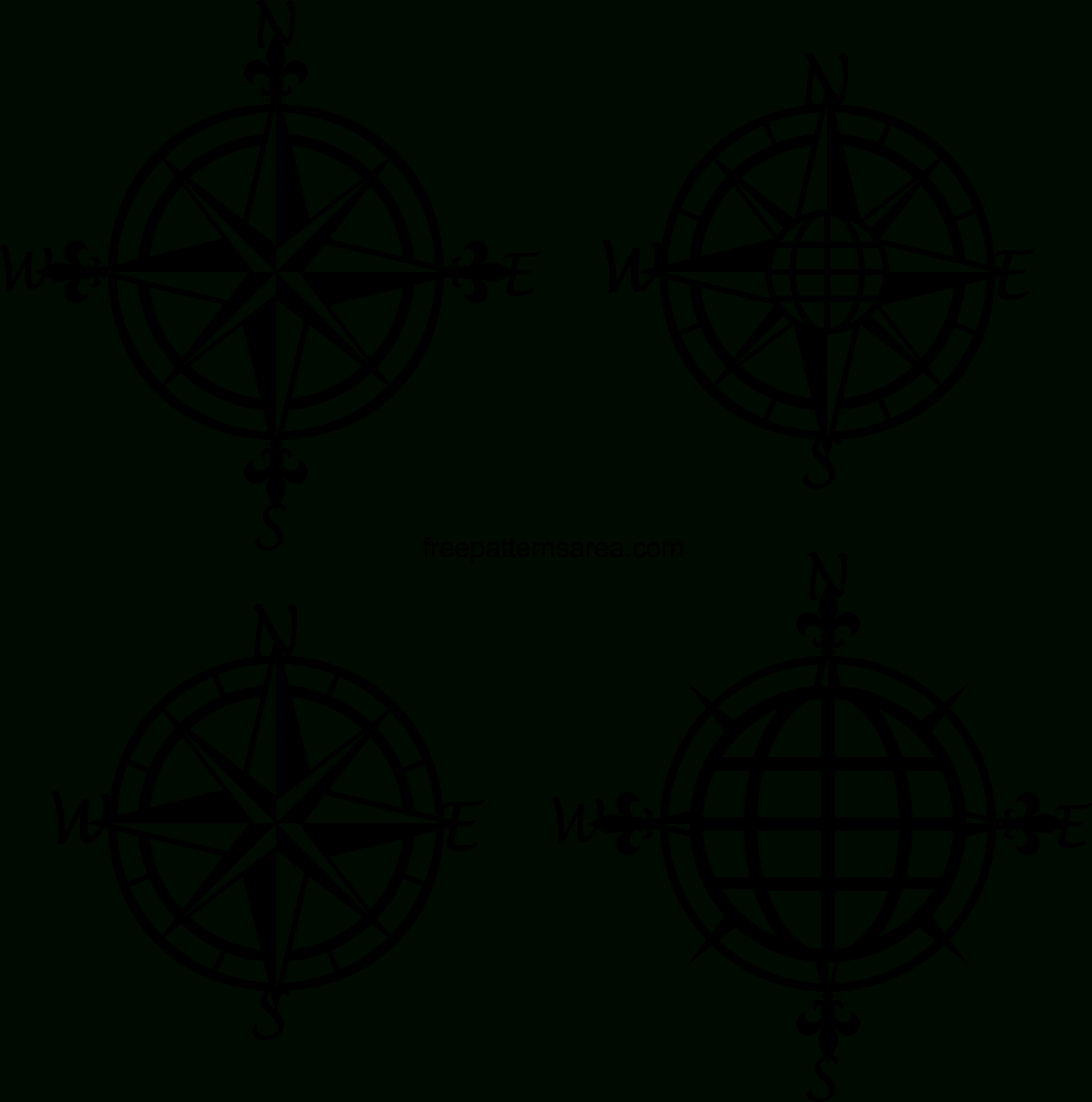 Free Vectorized Images Of The Vintage Nautical Compass Rose with regard to Free Printable Compass Rose Template