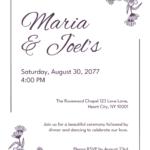 Free Wedding Invitation Templates, Editable And Printable Pertaining To Free Printable Blank Wedding Invitation Template