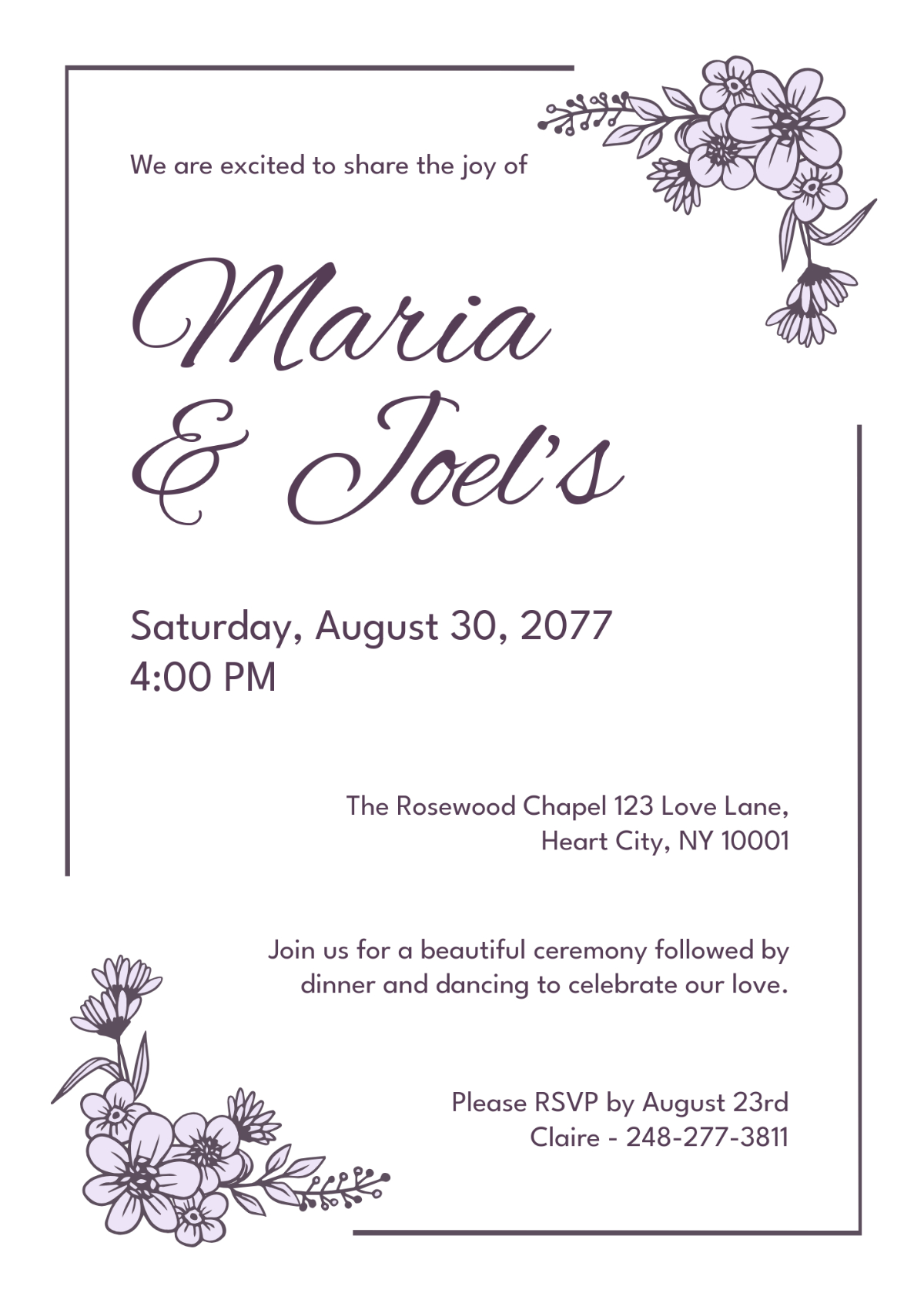 Free Wedding Invitation Templates, Editable And Printable pertaining to Free Printable Blank Wedding Invitation Template