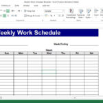 Free Weekly Work Schedule Template With Free Printable Employee Weekly Schedule Template