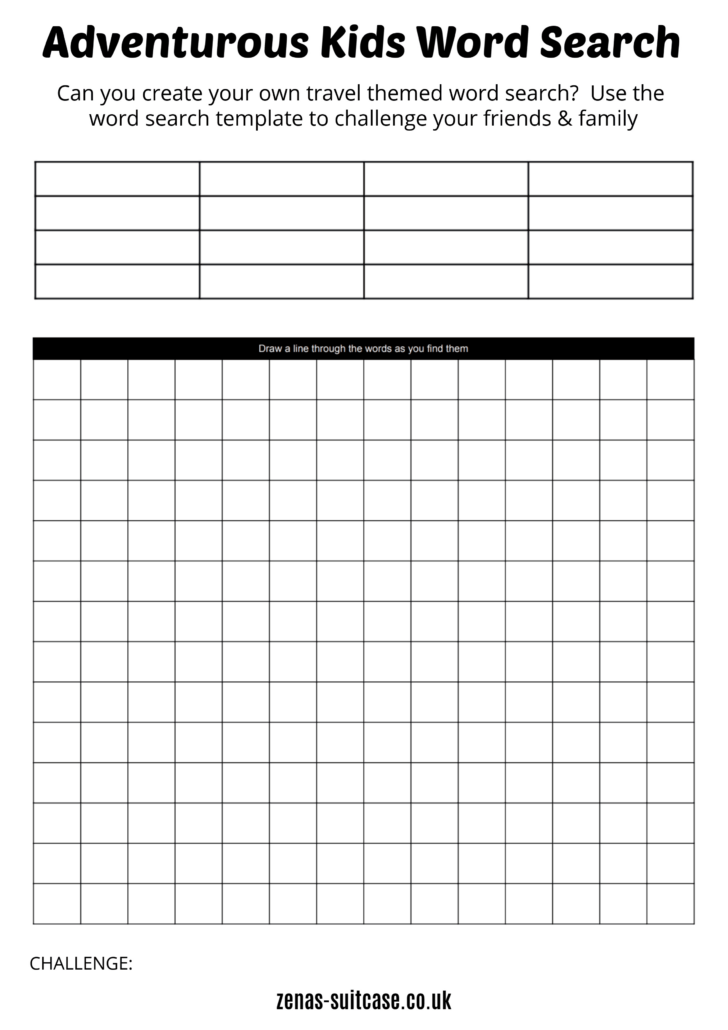 Free Printable Blank Search Template