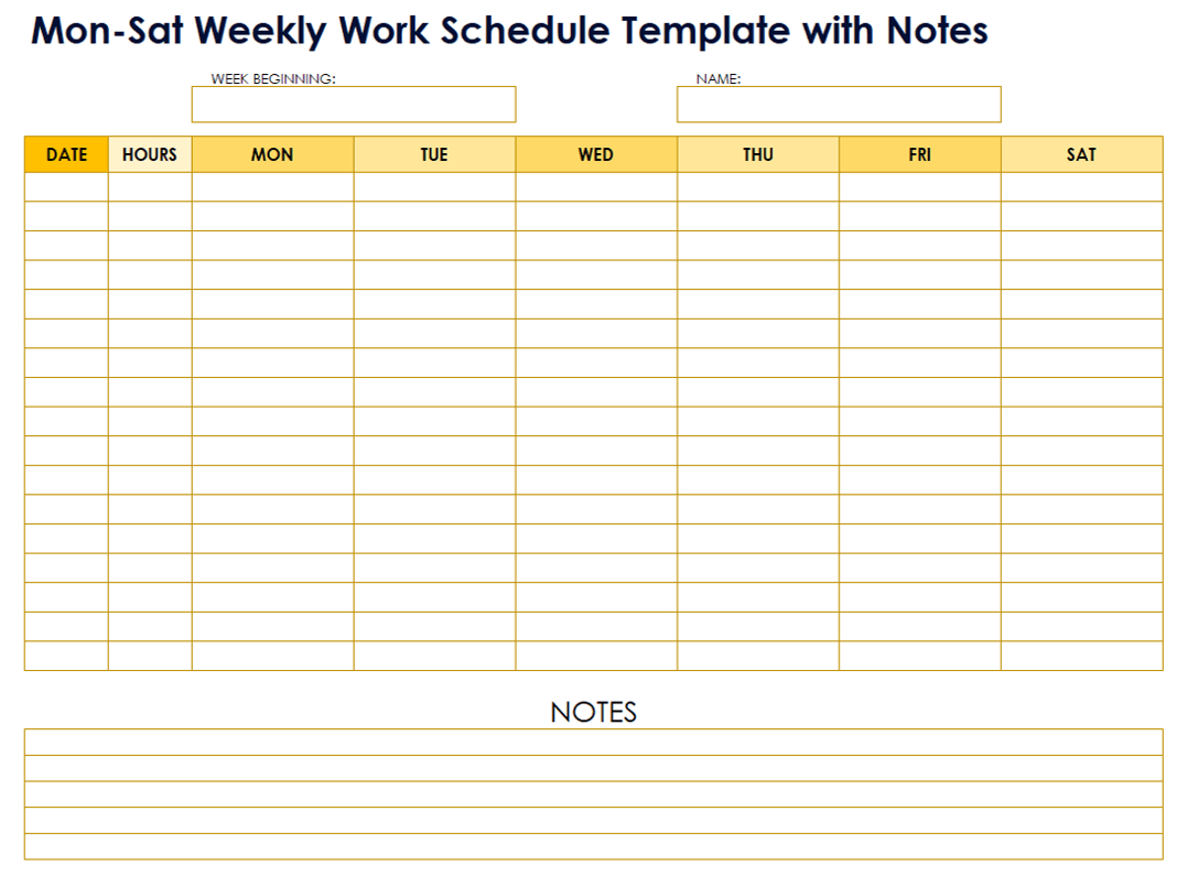 Free Work Schedule Templates For Word And Excel |Smartsheet in Free Printable Employee Schedule Template