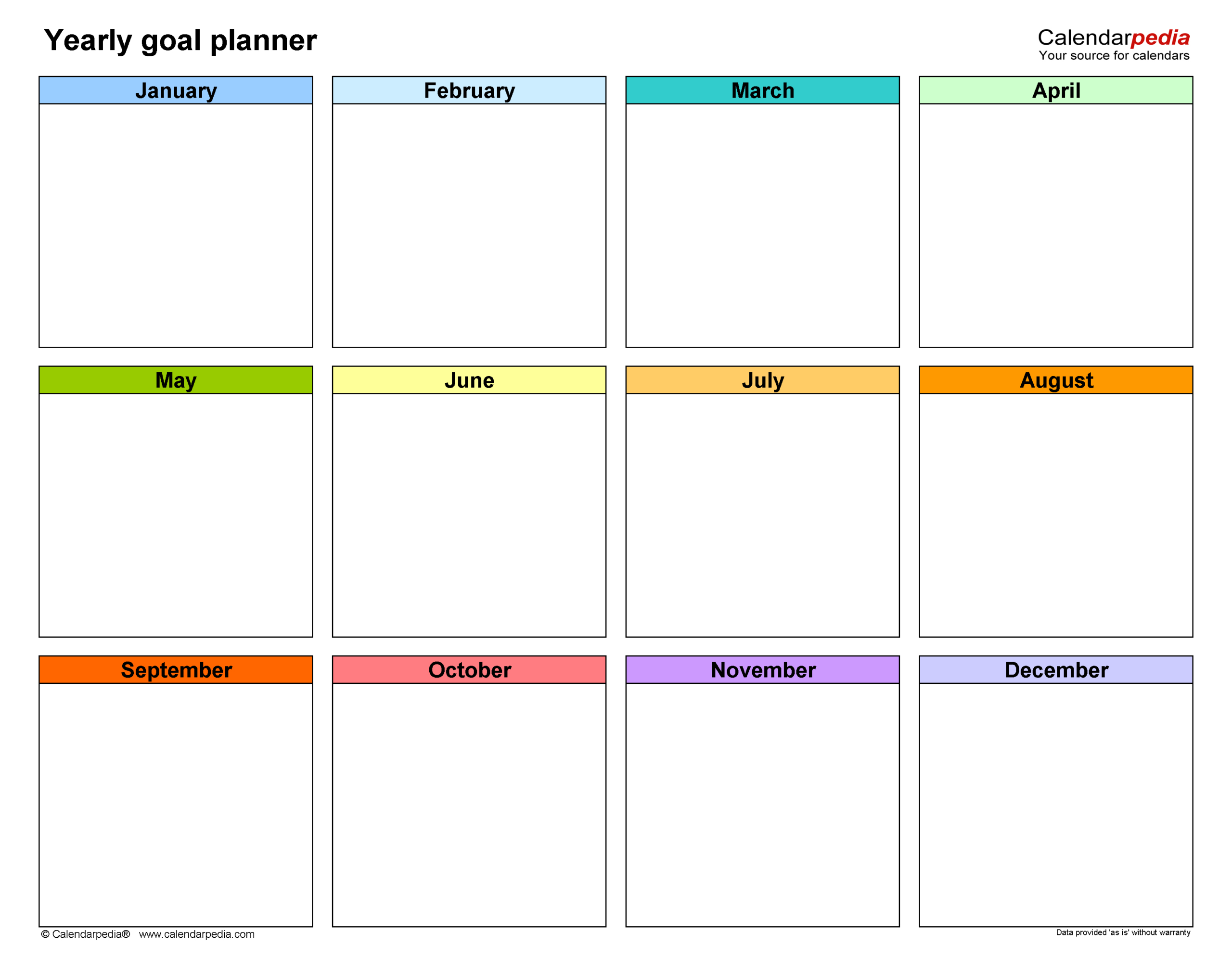 Free Yearly Planners In Pdf Format - 36 Templates intended for Free Printable Annual Calendar Template