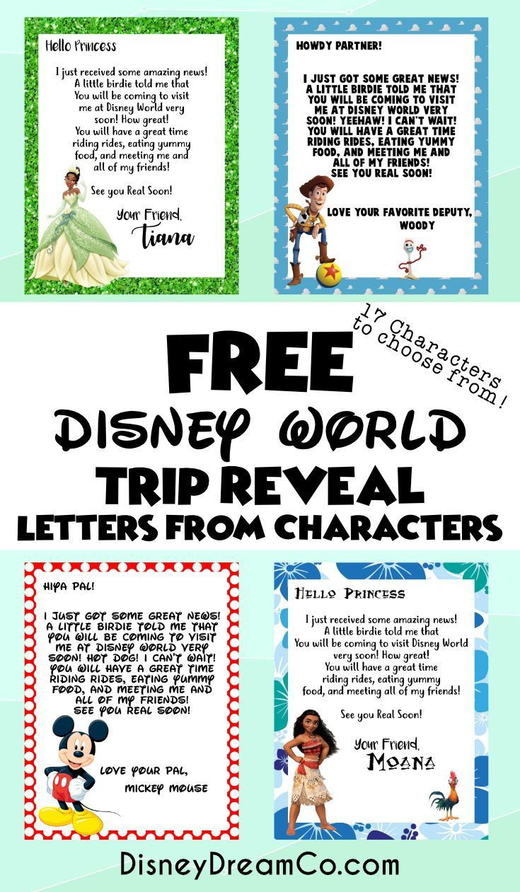 Free &amp;quot;You&amp;#039;Re Going To Disney World&amp;quot; Printable Letters And Tickets within Free Printable Disney Surprise Letter Template