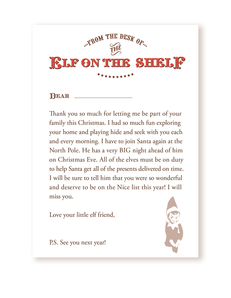 Freebie} Your Very Own Goodbye Letter From The Elf On The Shelf regarding Free Printable Elf On The Shelf Goodbye Letter Template