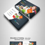 Freepiker | Education & Training Business Card With Black For Free Printable Business Card Template For Teachers