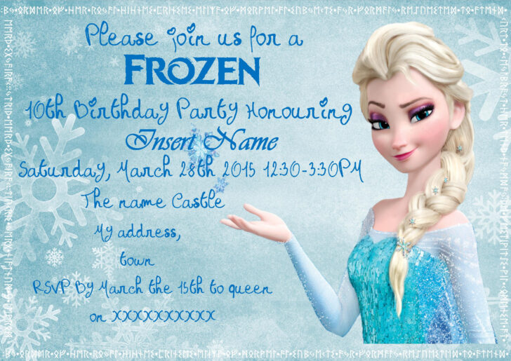 Free Printable Frozen Invitations Template