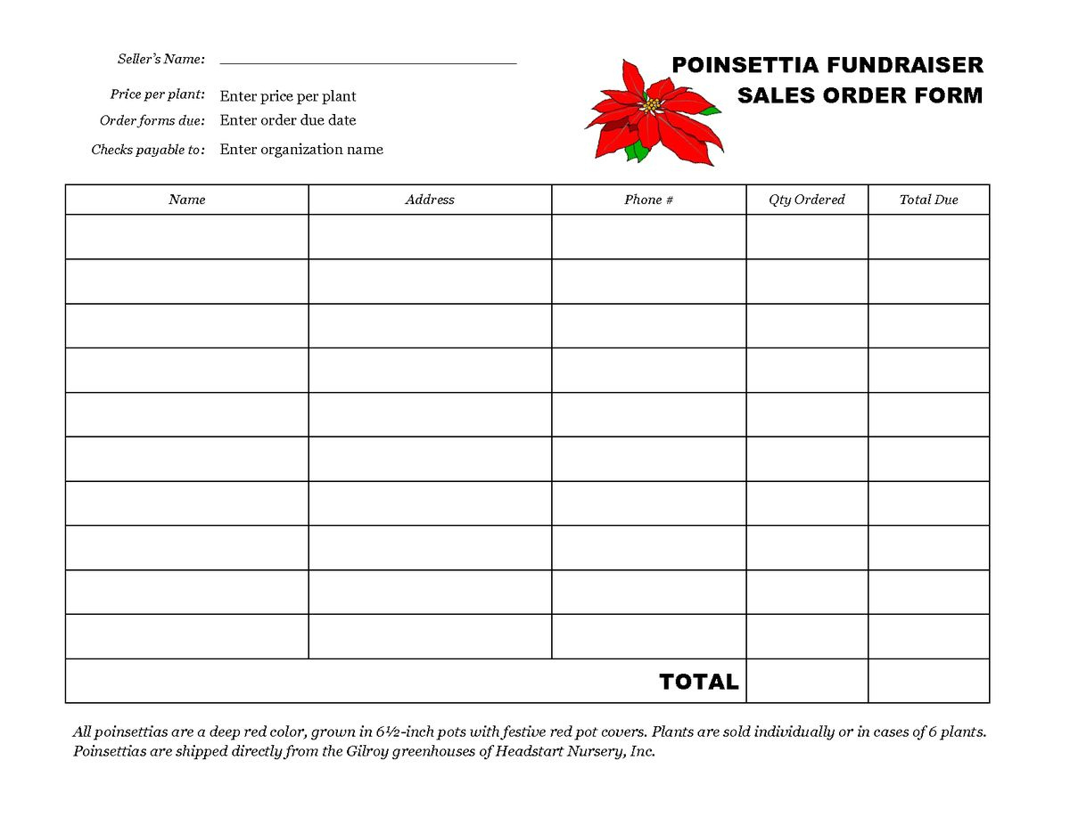 Fundraiser Forms - 6 Free Pdf Printables | Printablee with Free Printable Fundraiser Order Form Template