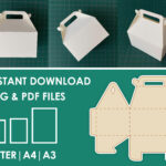 Gable Box Template Svg, Pdf, 8.5X11, A4, A3 Sheet Instant Download With Regard To Free Printable Gable Box Template