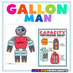 Gallon Man   Superstar Worksheets Pertaining To Free Printable Gallon Man Template