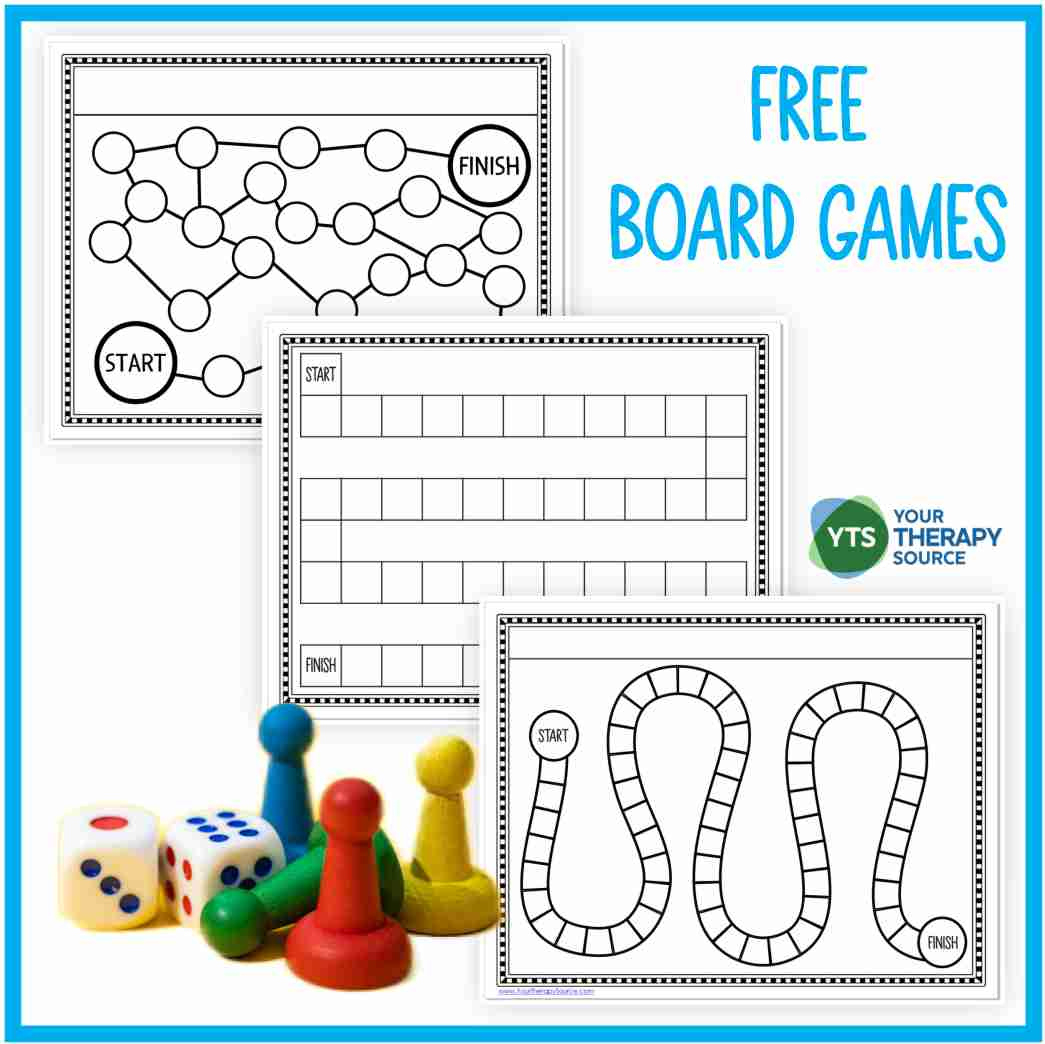 Game Board Printable - Free - Your Therapy Source intended for Free Printable Game Board Template