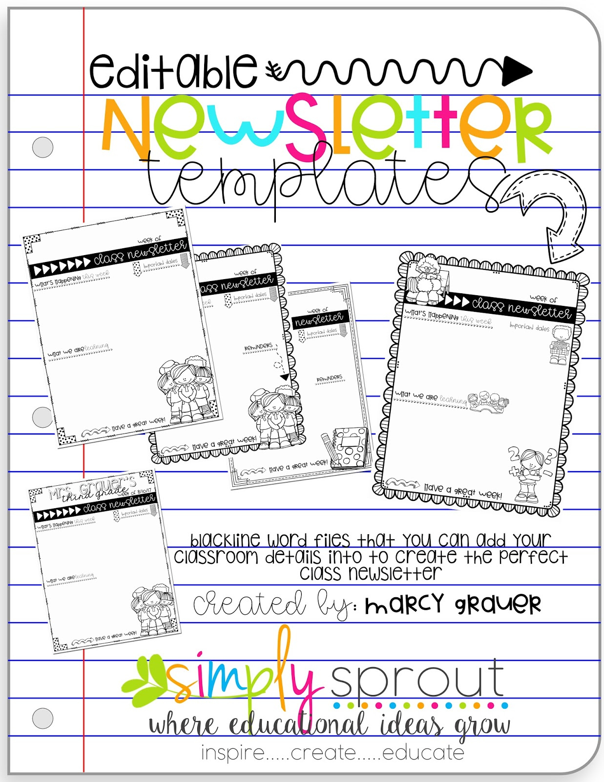 Get Back To School Ready With Editable Newsletter Templates within Free Printable Classroom Newsletter Template