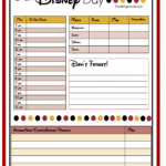 Get Ready For Your Disney Vacation   Free Printable Disney Regarding Free Printable Disney Itinerary Template