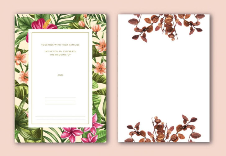 Free Printable Blank Wedding Invitation Template